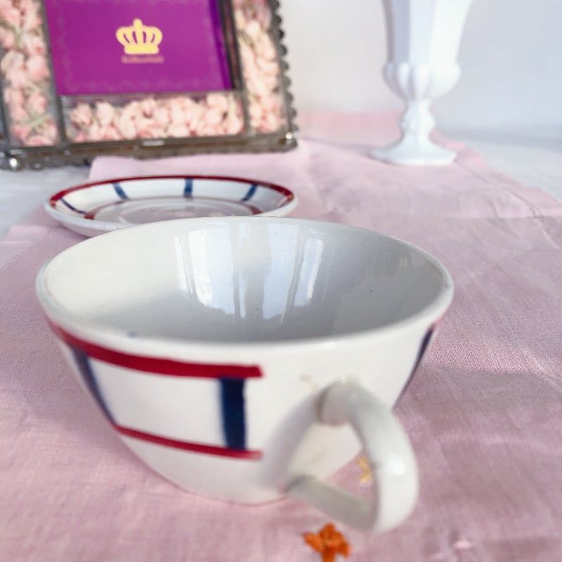 バスク柄 デミタスカップ バドンヴィレー バスク柄カップアンドソーサー デミタス C フランス