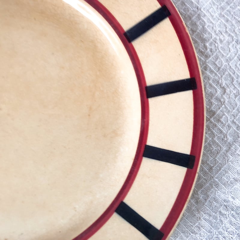 HBCM べアン クレイユモントロー バスク柄ディナープレート A フランス