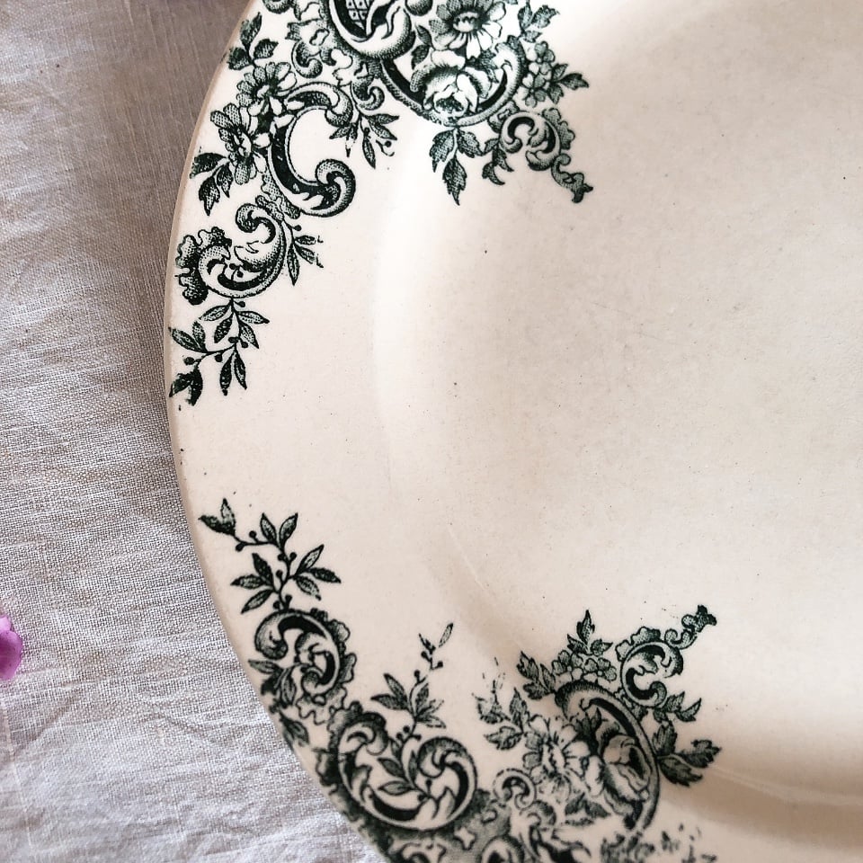 美品※フランスアンティーク ショワジールロワ プレート Montigny 平皿