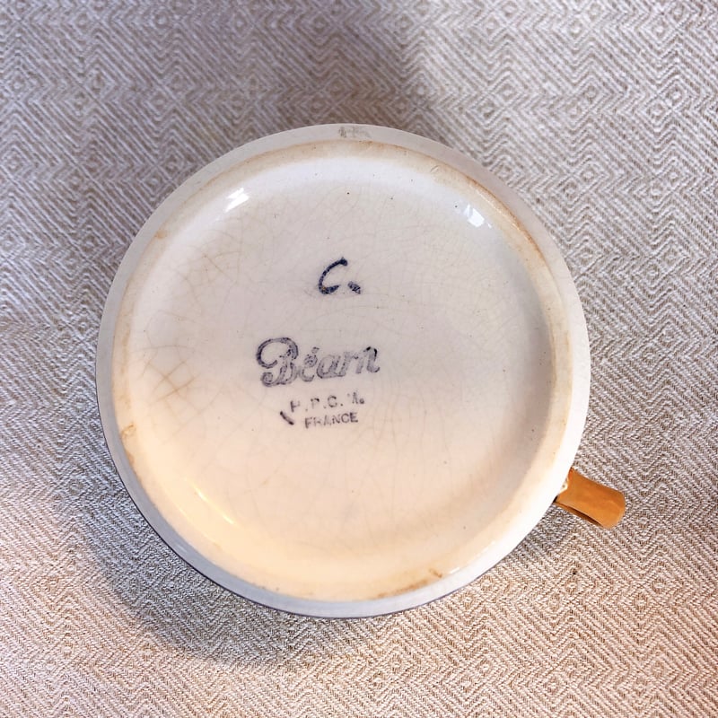 HBCM Béarn バスク柄 ショコラカップアンドソーサー「イエローxブルー HBCM Béarn バスク柄 ショコラカップアンドソーサー「イエローxブルー