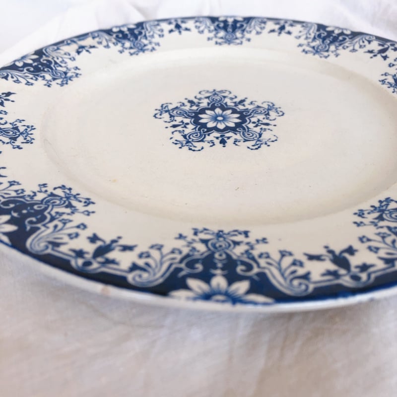 ヴィエイヤールボルドー ルアン ディナープレート ブルー フランス