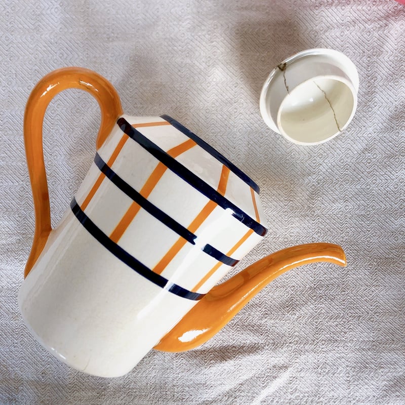 クレイユモントロー　ベアン　バスク柄　HBCM コーヒーポット　ティーポット クレイユモントロー ベアン バスク柄 HBCM コーヒーポット ティーポット