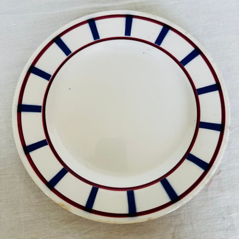 サルグミンヌ アンティーク バスク柄 深皿 2枚セット フレンチ