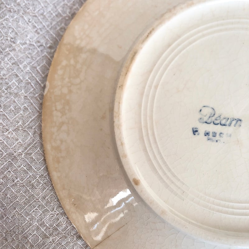 HBCM べアン クレイユモントロー バスク柄ディナープレート B