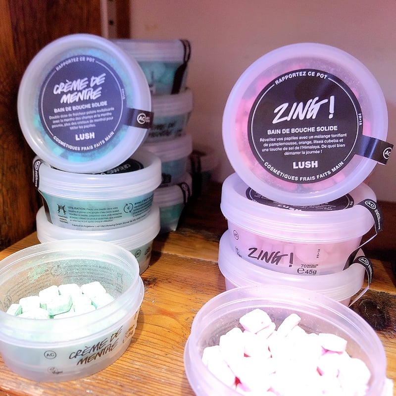 【新品未開封】LUSH ジング! マウスウォッシュ 洗口タブレット 2個セット ジング！ マウスウォッシュ｜持ち運びにおすすめ | LUSH