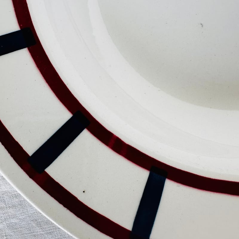 バスク柄スーププレート 深皿 392 バドンヴィレー フランス