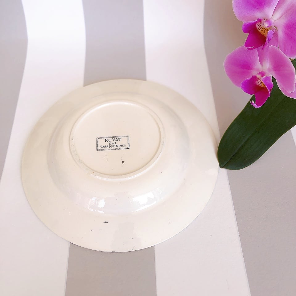 【美品】アンティーク サルグミンヌ U＆C ROYAT スープ 皿2枚セット フランスアンティーク U＆Cサルグミンヌ スーププレート 深皿