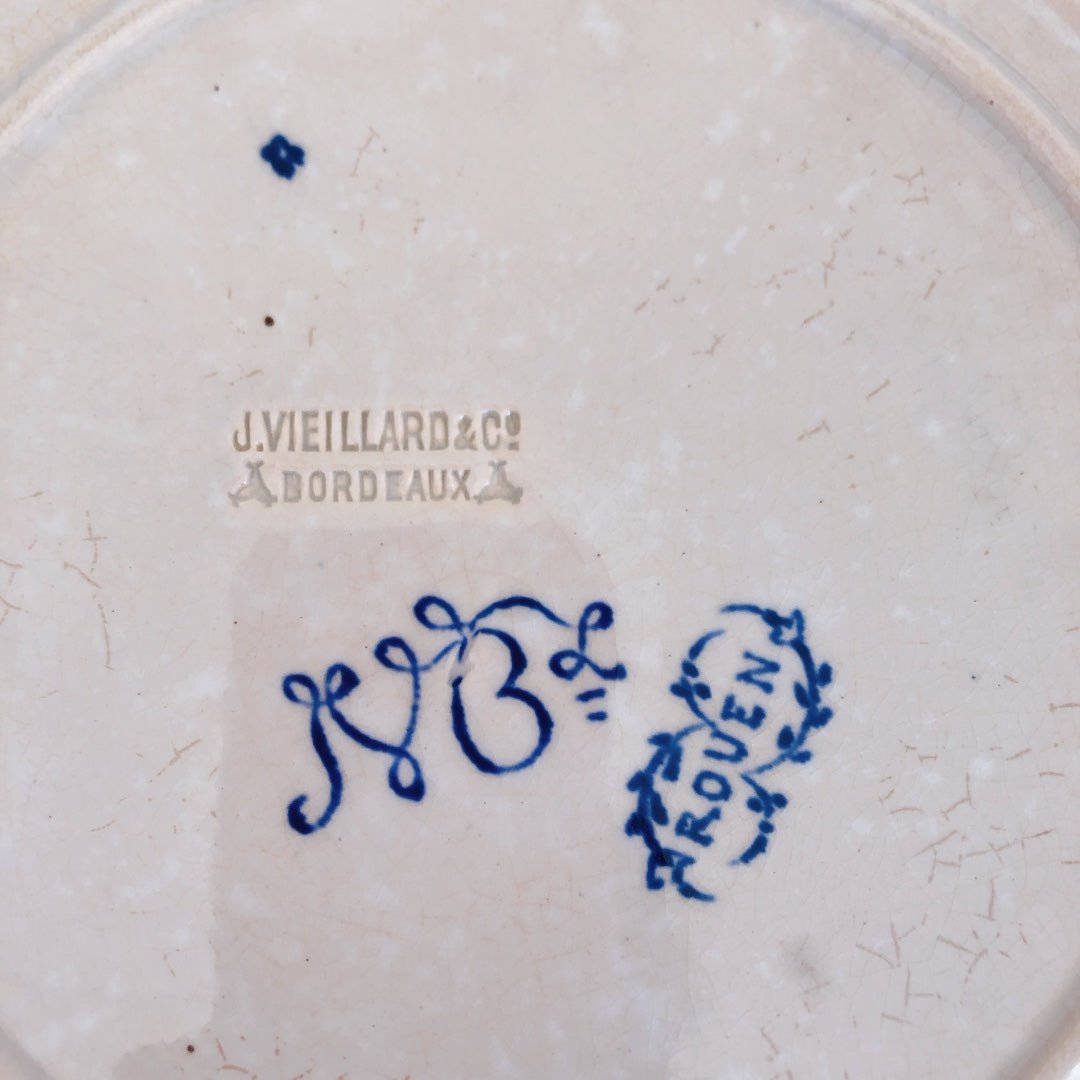 ヴィエイヤールボルドー ルアン ディナープレート ブルー フランス