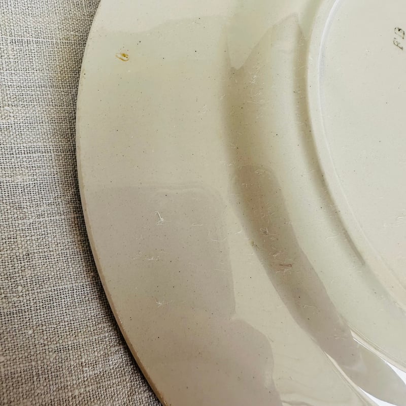 バドンヴィレー バスク柄デザートプレート 418 フランスアンティーク