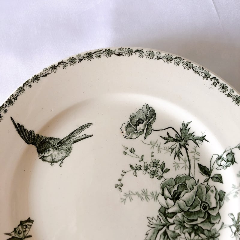 グランデポ　エミールブルジョワ　ディナープレート G フランスアンティーク食器 フランスアンティーク GRAND DEPOT E.Bourgeois グランデポ エミールブ