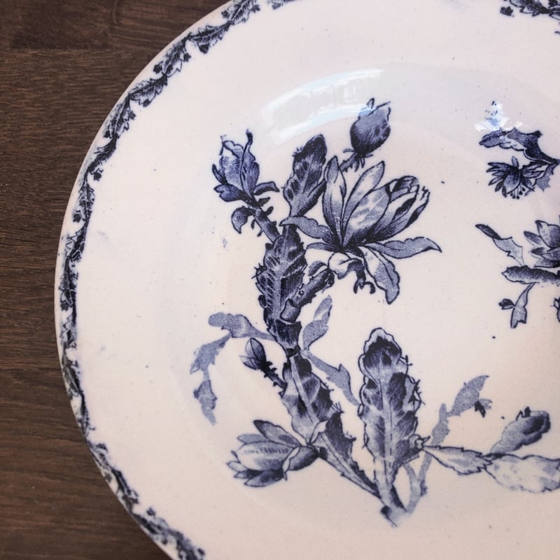 GIEN ジアン CACTUSサボテン スーププレート ブルー フランス