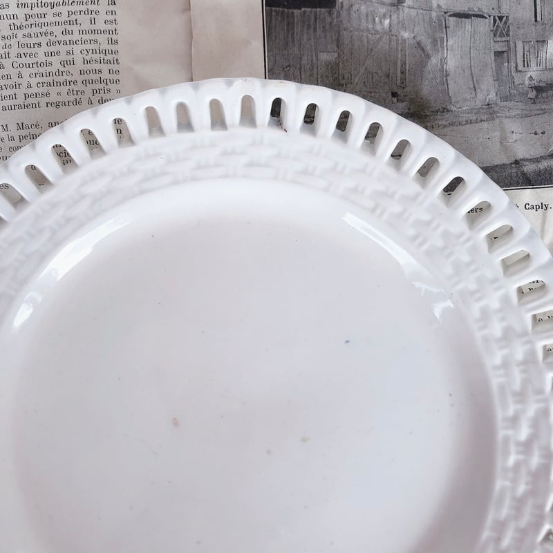 U＆Cサルグミンヌ パニエ模様 デザートプレート B フランス