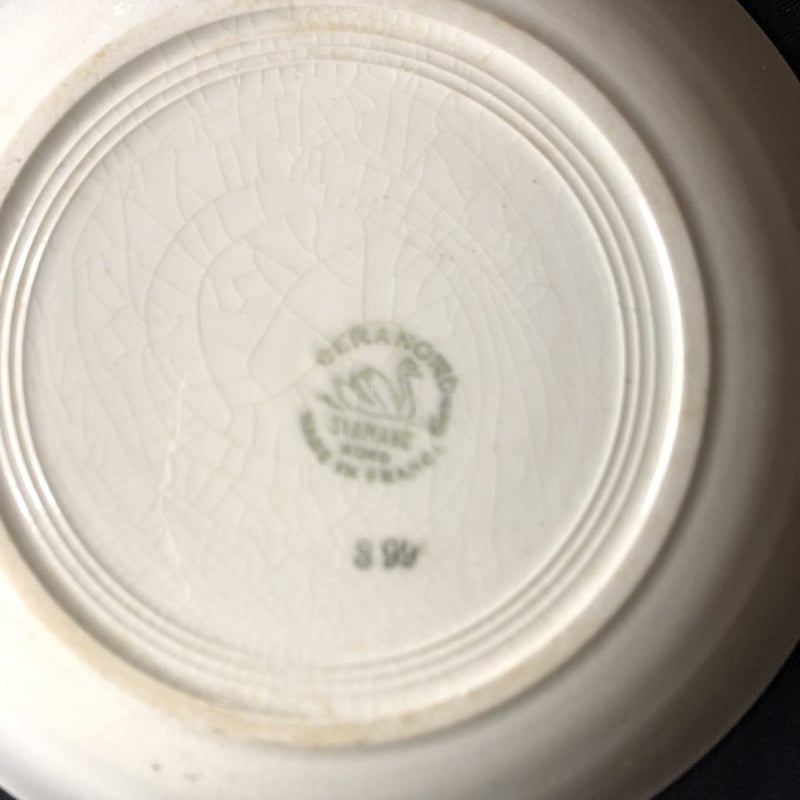 美品　フランスアンティーク　サンタマン　スーププレート　f フランス サンタマン アンティークキャロットプレート、スーププレート