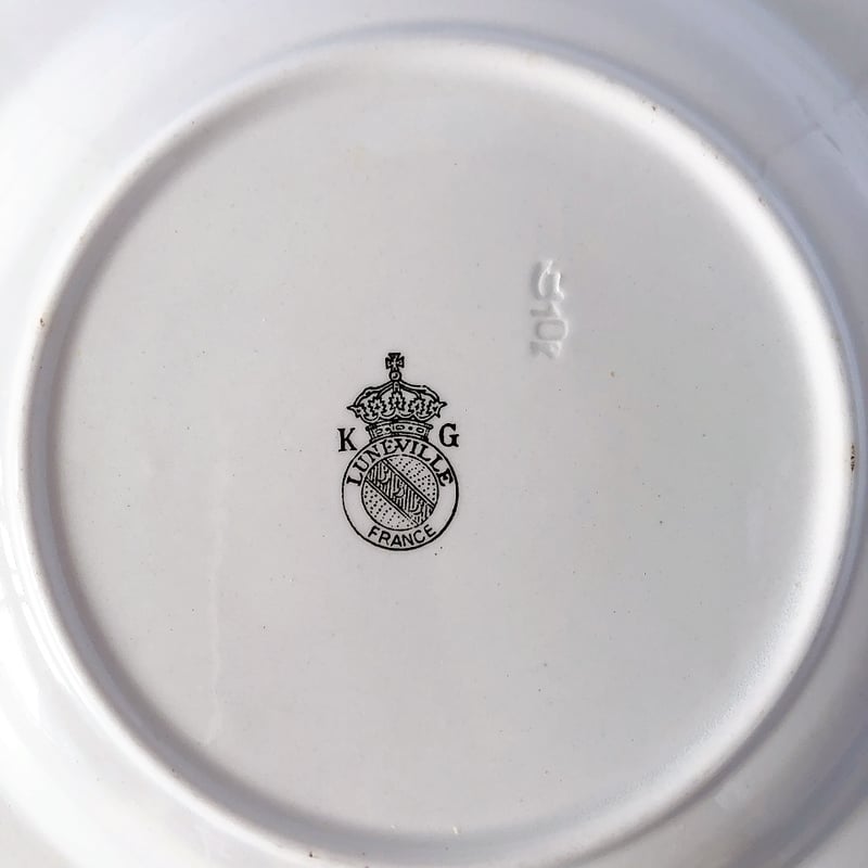 リュネヴィル Réverbère 花柄 スーププレート フランスアンティーク