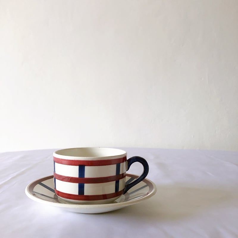 クレイユモントロー HBCM べアン バスク柄 カップ＆ソーサー