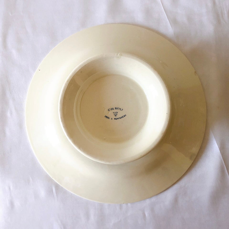 クレイユモントロー コルベール ケーキスタンド フランスアンティーク