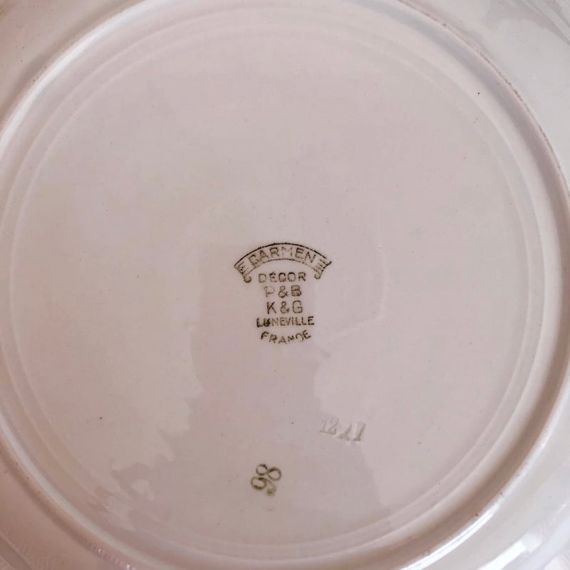 リュネビル バスク柄 大皿／ラウンドプレート32 トリコロール