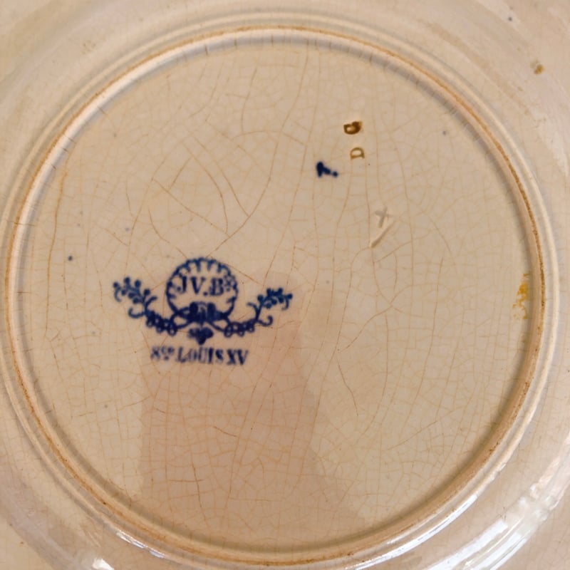 ヴィエイヤールボルドー ルイ15 ディナープレート ブルー フランス
