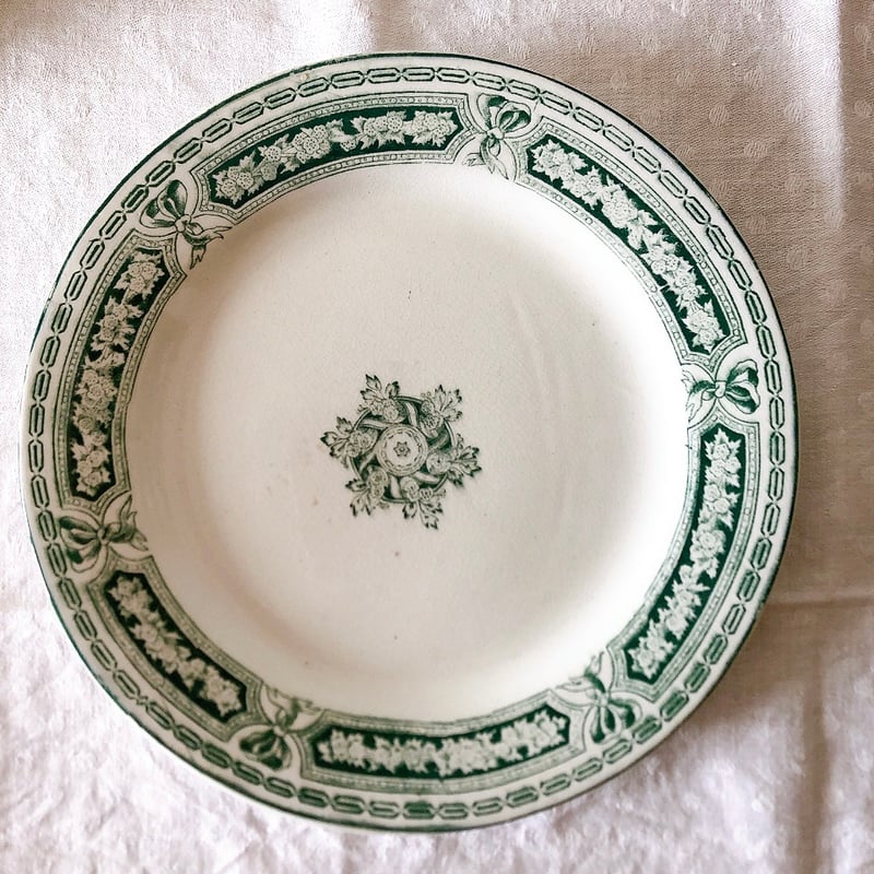 ヴィエイヤールボルドー ルアン ディナープレート グリーン E フランス
