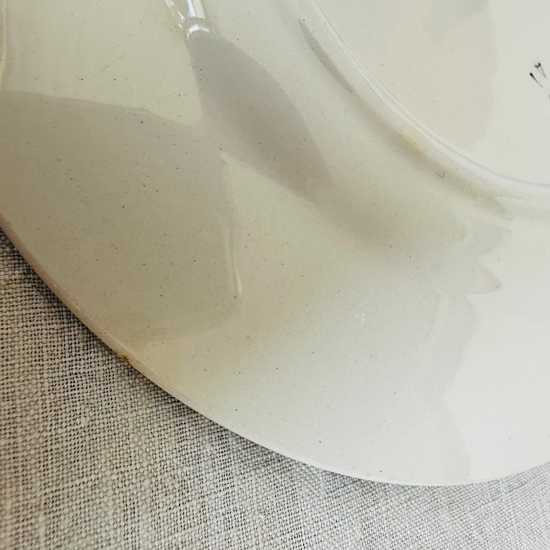 バドンヴィレー バスク柄デザートプレート 418 フランスアンティーク