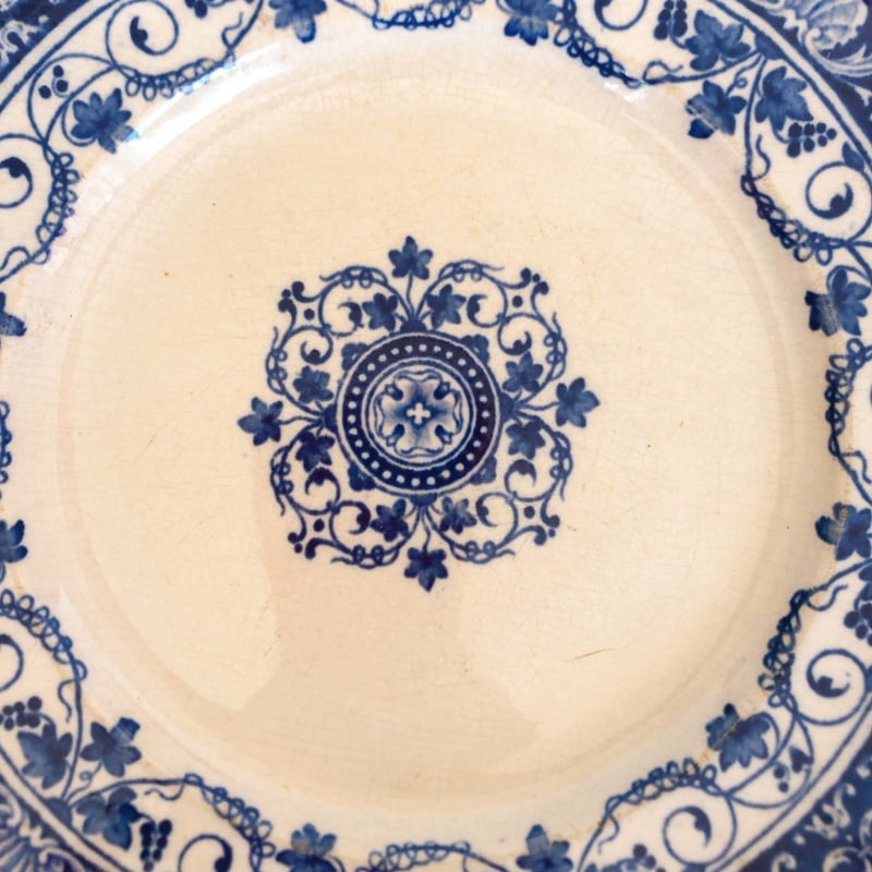 ヴィエイヤールボルドー ルイ15 ディナープレート ブルー フランス