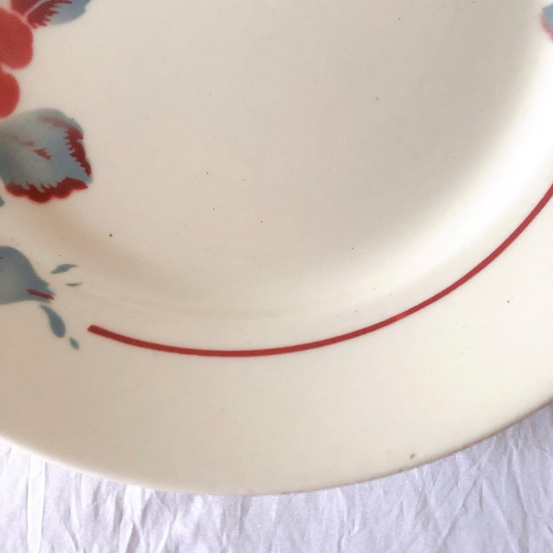 バドンヴィレー バラ柄ディナープレート B 平皿 フランスアンティーク