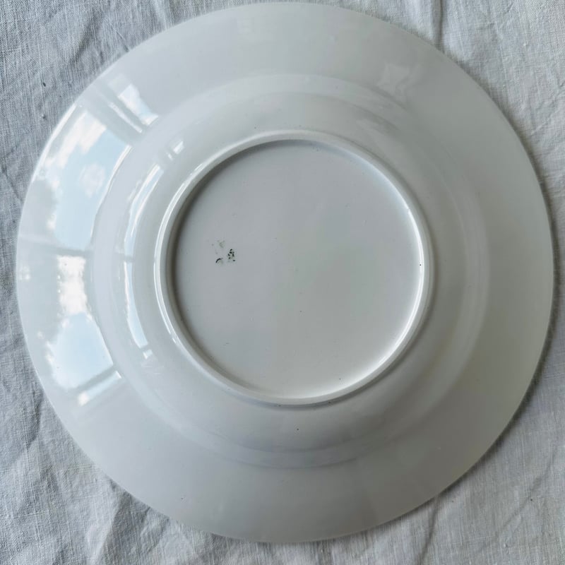 バドンヴィレ　スーププレート　スープ皿　フランスアンティーク Badonviller, assiette epaisse 白釉の厚皿（スープ皿）C | Re