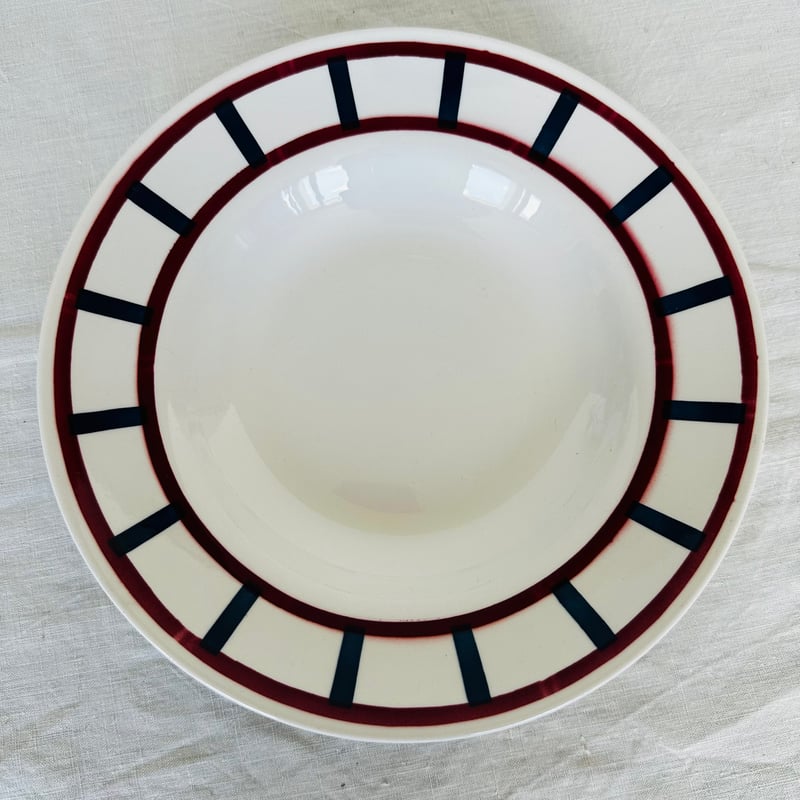 バスク柄スーププレート 深皿 391 バドンヴィレー フランス