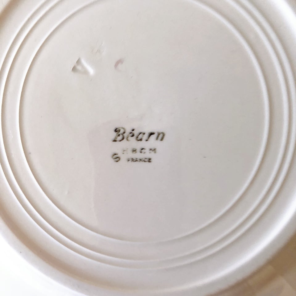フランスアンティーク HBCM Béarn クレイユモントロー バスク柄 フランスアンティーク HBCM Béarn クレイユモントロー バスク柄