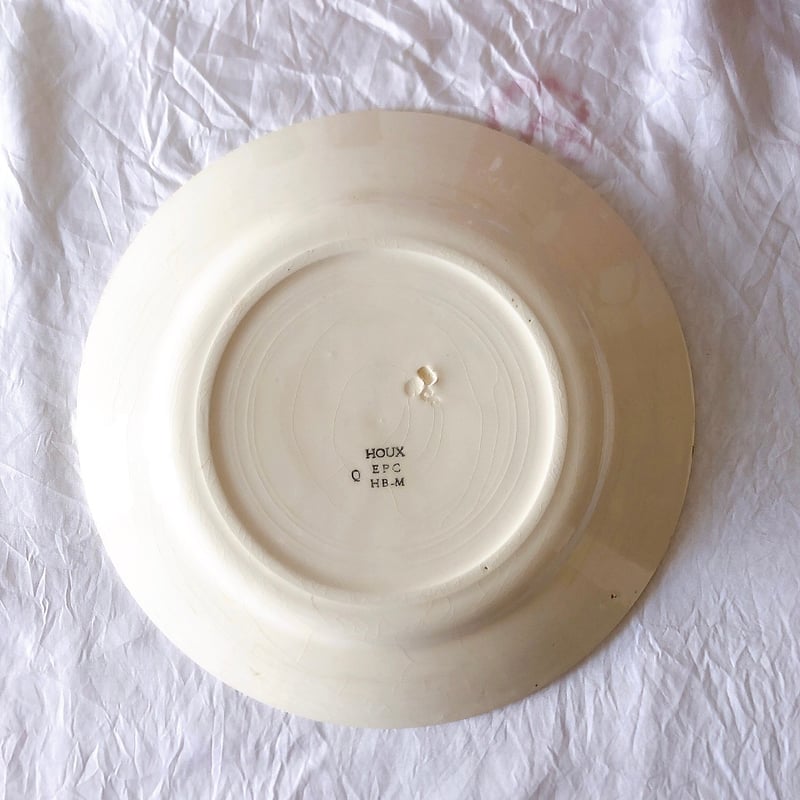 クレイユエモントロー HOUX 柊柄 ディナープレート A フランス