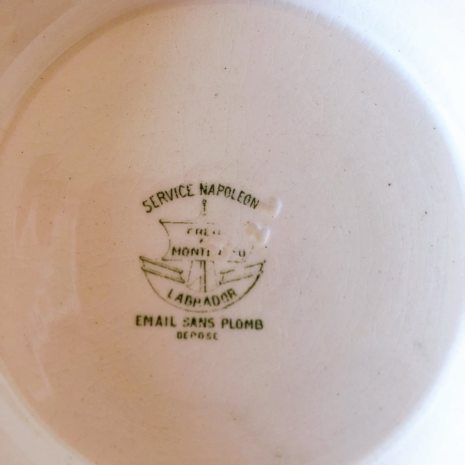 クレイユモントロー 『ナポレオン』ケーキスタンド、コンポート皿