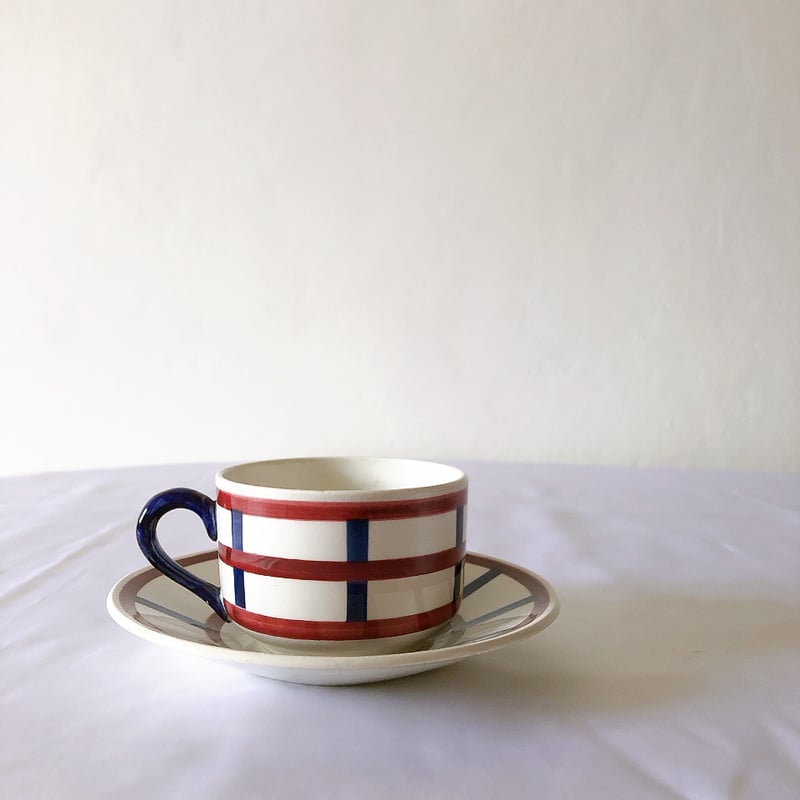 クレイユモントロー HBCM べアン バスク柄 カップ＆ソーサー