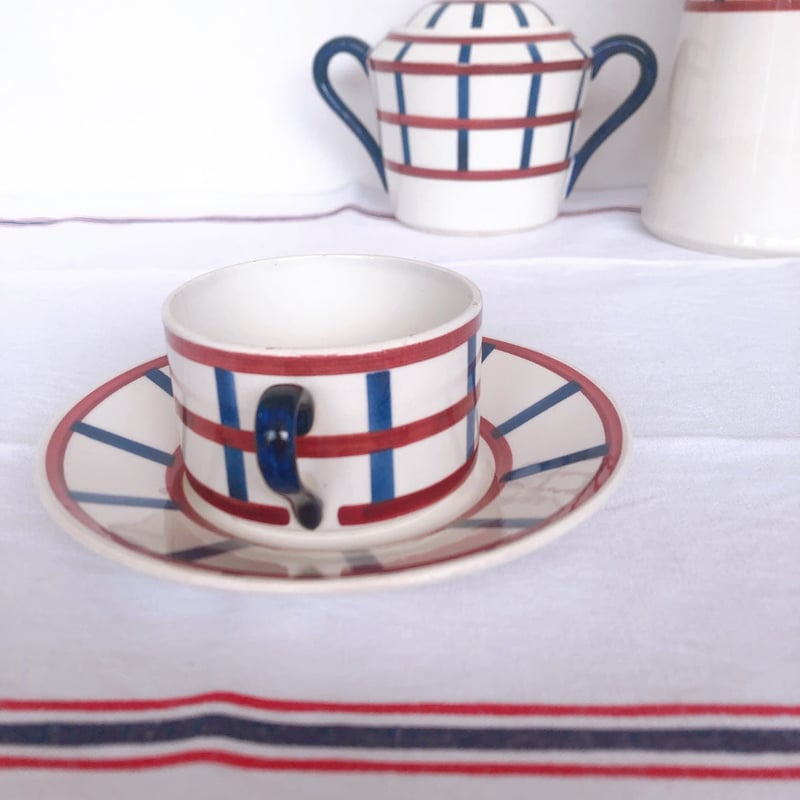 クレイユモントロー HBCM べアン バスク柄 カップ＆ソーサー C