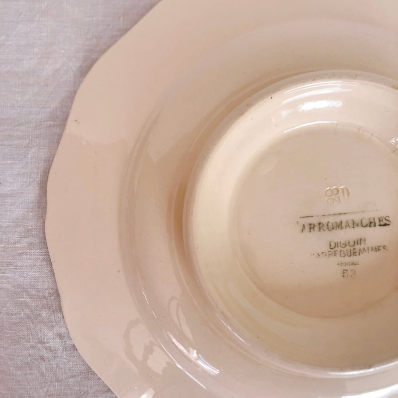 フランス サルグミンヌ コンポティエ コンポート 花リム フランスアンティーク雑貨 花リムコンポート テーブルウェア