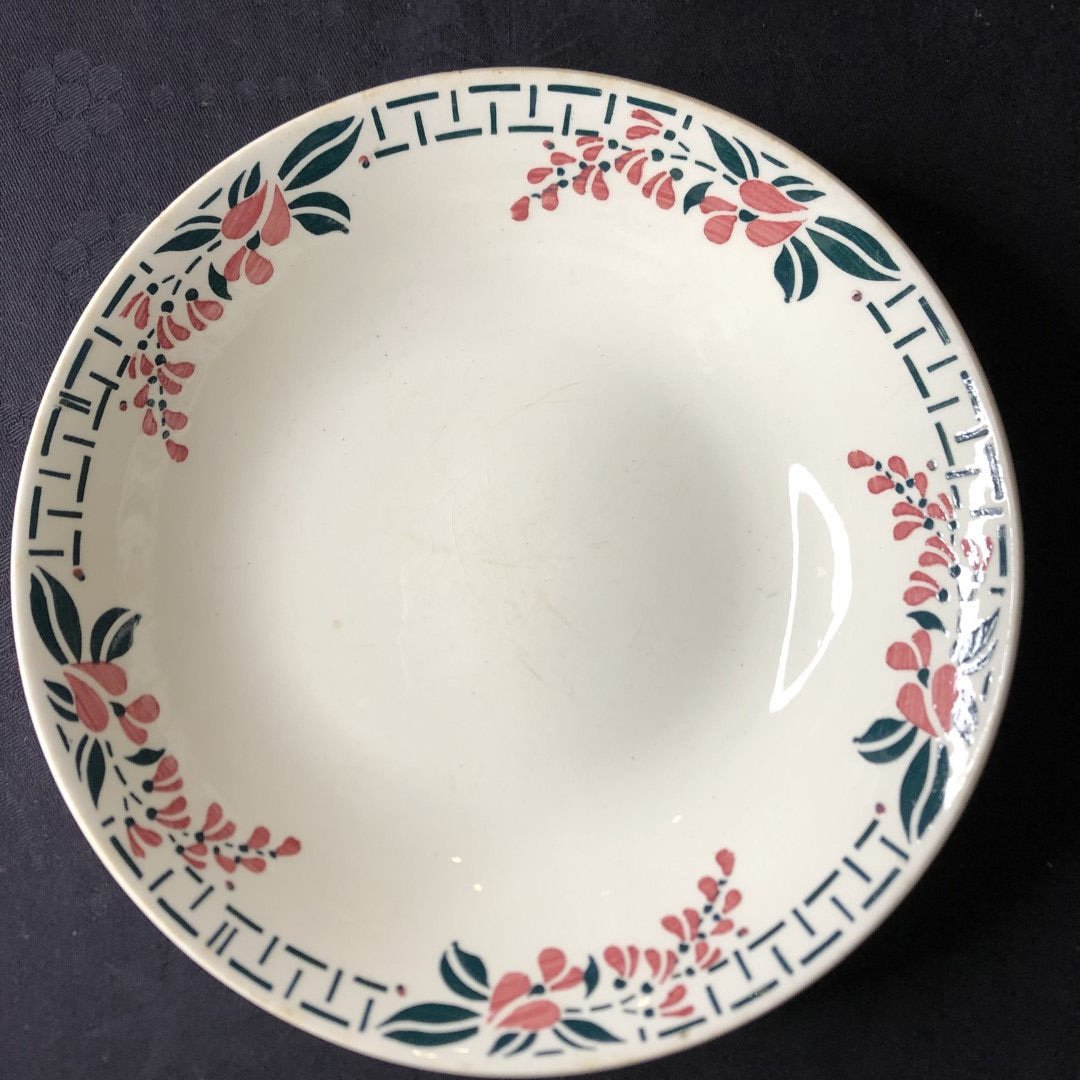 フランス サンタマンの アンティークキャロットプレート、スープ