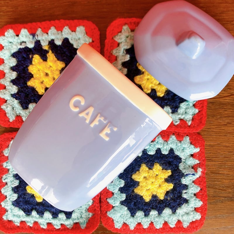 フランスアンティーク ディゴワンサルグミンヌ 陶器キャニスター5点