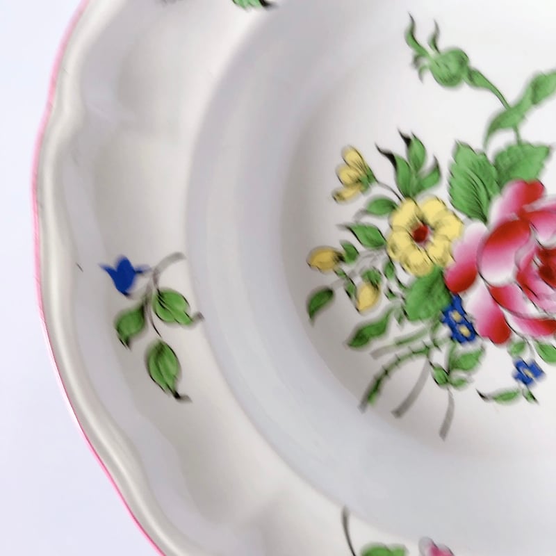 リュネヴィル Réverbère 花柄 スーププレート フランスアンティーク