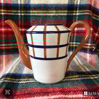 サンタマン バスク柄ケーキスタンド フランスアンティーク食器