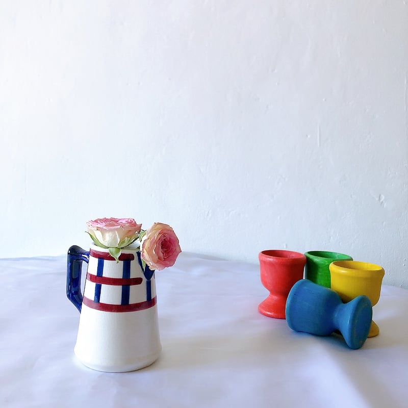 レア☆HBCM Béarnべアン バスク柄ミルクポット ピシェ フランス