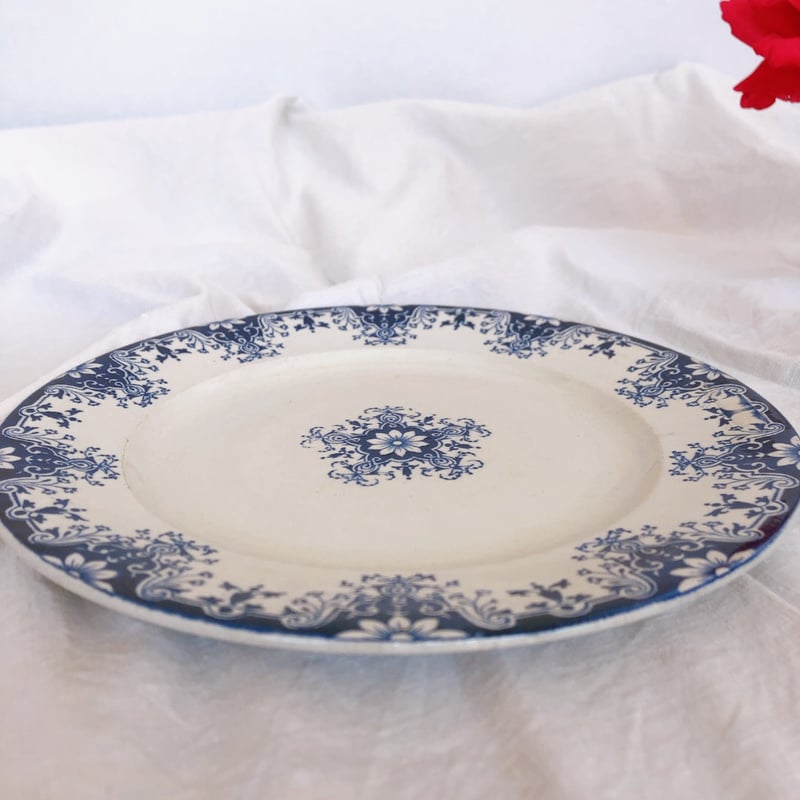 ヴィエイヤールボルドー ルアン ディナープレート ブルー フランス