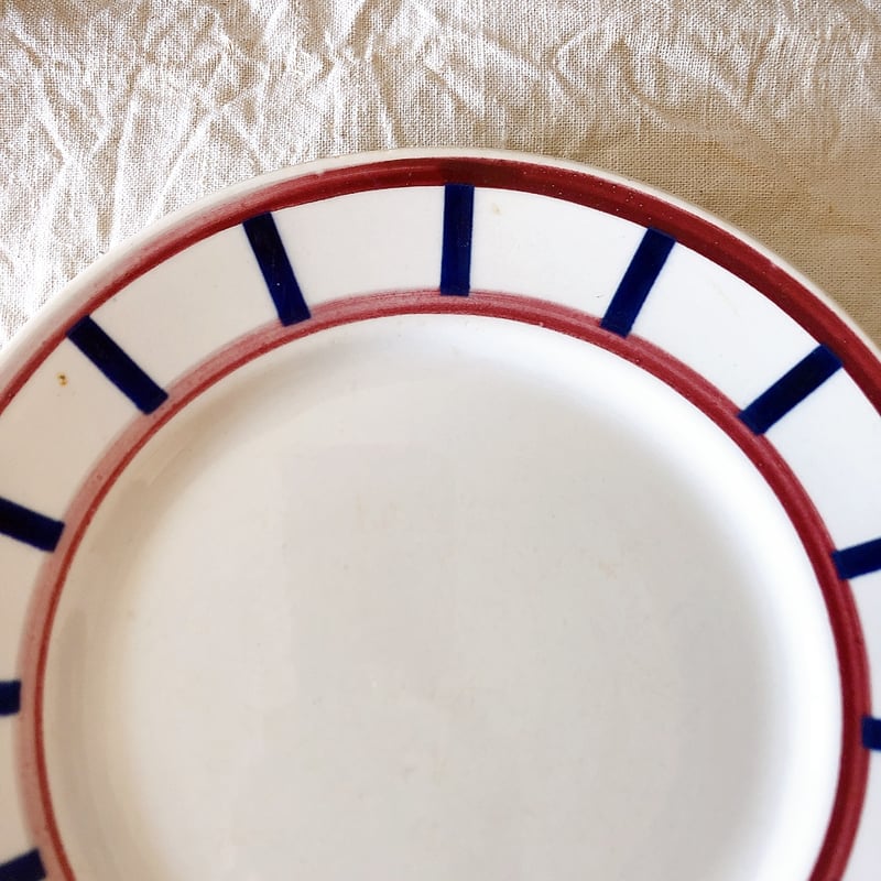 フランスアンティーク HBCM Béarn クレイユモントロー バスク柄 フランスアンティーク HBCM Béarn クレイユモントロー バスク柄