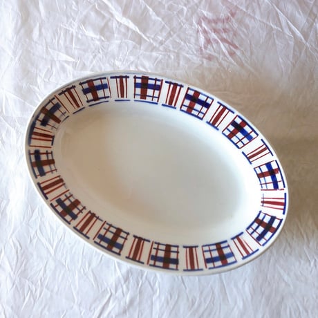 フランス サンタマン ボウル&プレート ブロカント アンティーク 古道具 サンタマンの青が素敵な花模様カフェオレボウル（直径15cm） フランス