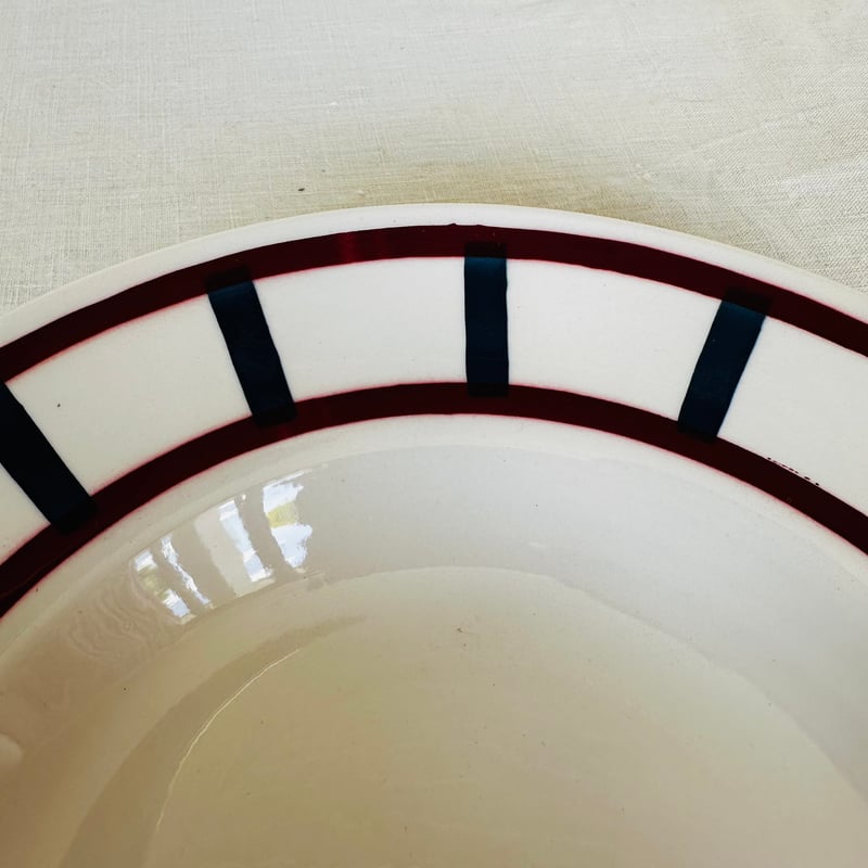 バスク柄スーププレート 深皿 390 バドンヴィレー フランス