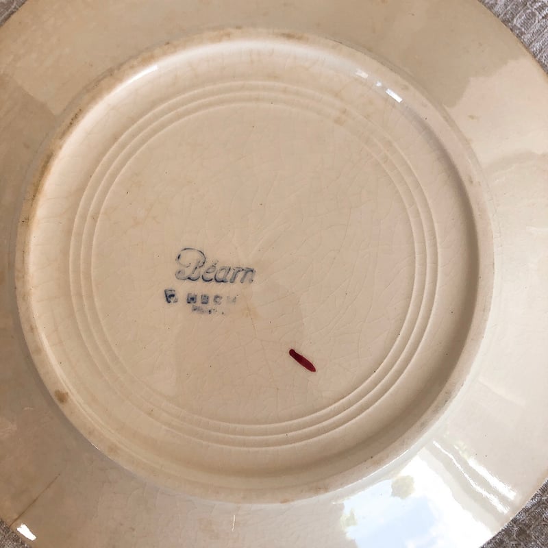 HBCM べアン クレイユモントロー バスク柄ディナープレート B フランス