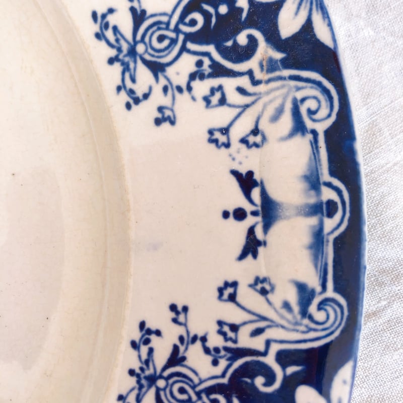 ヴィエイヤールボルドー ルアン ディナープレート ブルー フランス