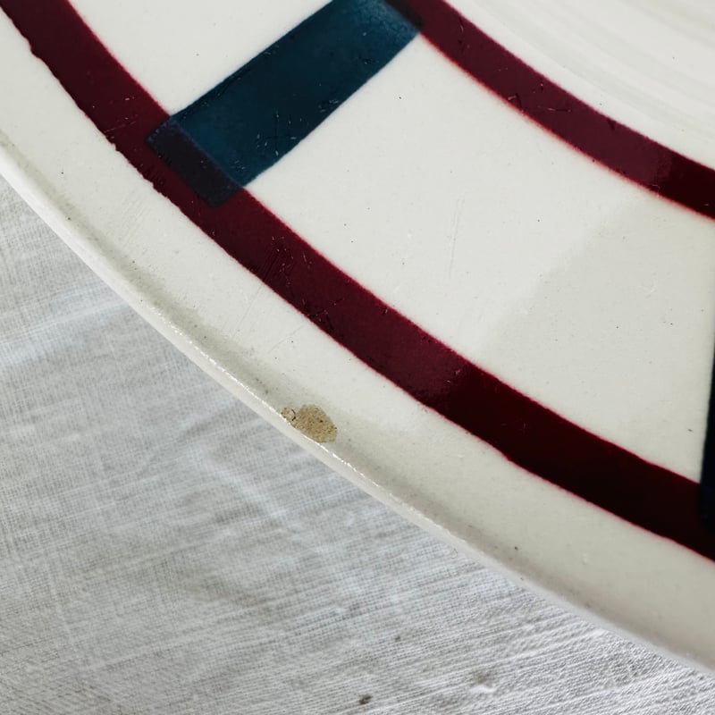 バスク柄スーププレート 深皿 392 バドンヴィレー フランス