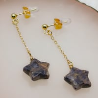 星型レピドライトコッパーのピアス・イヤリング