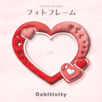 ハート フォトフレーム ♡ ハート型フレーム_オレンジ】フォトフレーム | Oshitivity