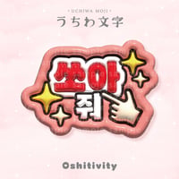 バーンして_韓国語_ブルー】うちわ文字 | Oshitivity