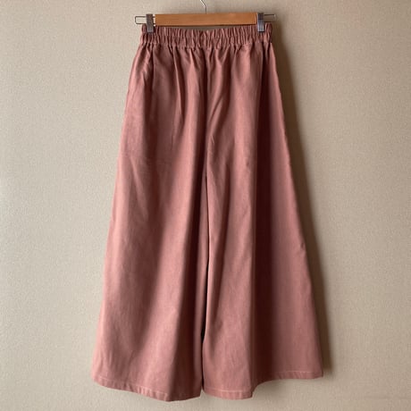タイ タイコットンのワイドパンツ ブラウン